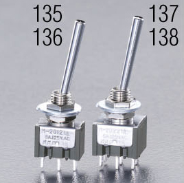 EA940DH-136｜125V/6A 単極双投ﾄｸﾞﾙｽｲｯﾁ(ﾛﾝｸﾞﾚﾊﾞｰのページ -