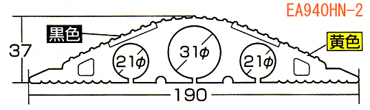 EA940HN-2｜190x37mmx5m トラケーブルプロテクターのページ -