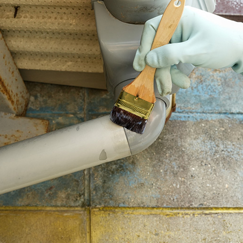 雨どいの修繕に