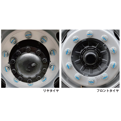 クッキリとしたラインで、ナットの緩みの有無を目視でチェック出来ます。\n※画像は代表画像です。