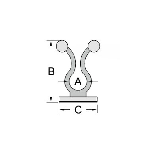 A：20.6mm、B：40.0mm、C：25.5mm