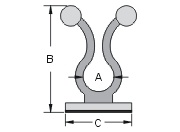 A：7.9mm　　B：27.5mm　　C：17.4mm\n