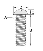 A：M6×1.0mm　　B：30mm\nC：4.0mm　　D：10mm