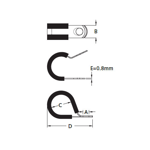 A：7.0mm　B：12.7mm　C：15.9mm　D：48.8mm