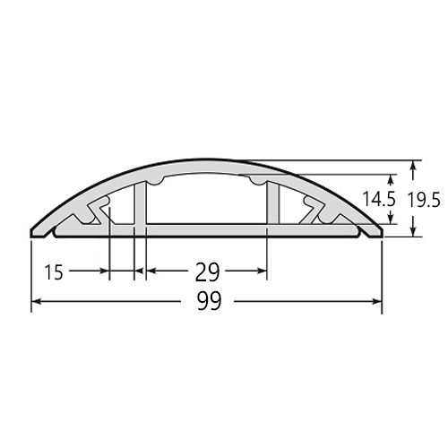 B：99mm、H：19.5mm、\nb1：29mm、b2：15mm、h：14.5mm