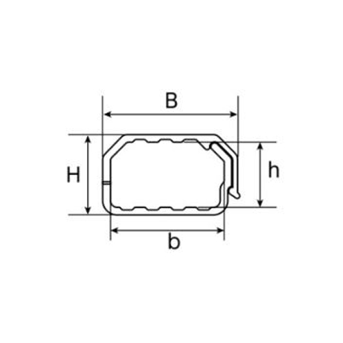 サイズ\nH：9.5mm\nB:16mm\nh：7.7mm\nb：13.5mm