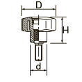 D:25mm　　　　　H:19mm　　　　　d:13mm