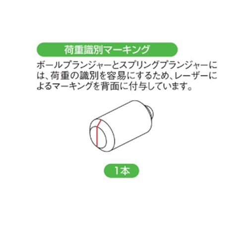 荷重の識別を容易にするため、レーザーによるマーキングを背面に付与しています。