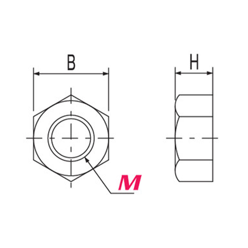 M：M8　　B：13mm　　H：6.5mm