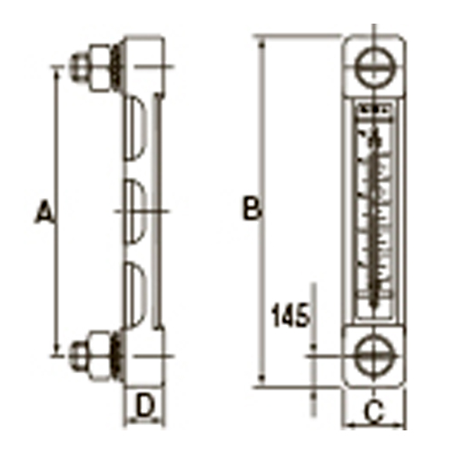 A：76mm、B：105mm、\nC：27mm、D：17.5mm