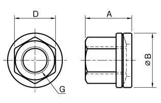A：17mm　　　B：22mm　　　D：17mm