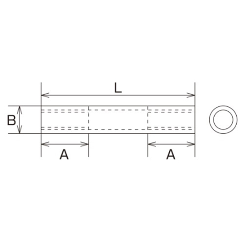 L：150㎜　　　A：30㎜　　　B：10㎜\n捻径：M-8