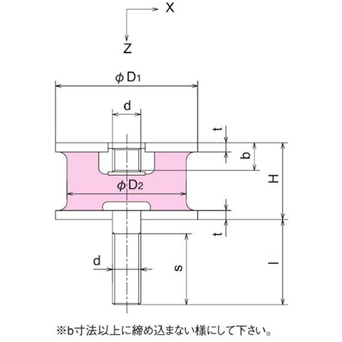 D1：80mm　　　　D2：70mm\nH：40mm　 　　　　t：4.5mm\nd：M12　　　 　　　l：45mm\ns：45mm　　　　　b：12.5mm