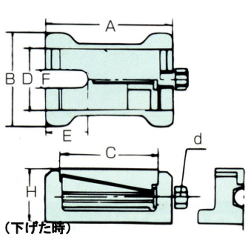 A…125　B…95　C…95　D…60\nE…50　F…18　H…66　d…M12\n単位(mm)