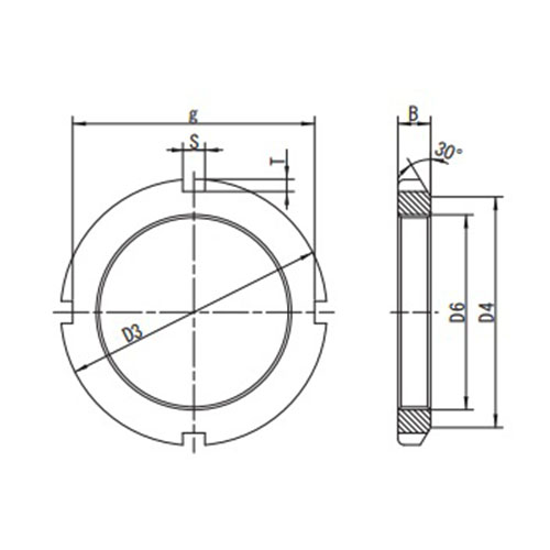 D3：180mm　　　D4：160mm　　　D6：141mm\ng：168mm　　　　B：22mm\nS：14mm　　　　T：6mm