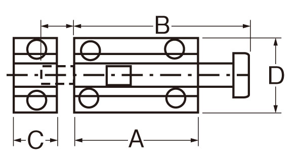 サイズ(mm)\nA：38、B：52、C：13、D：23.8\n