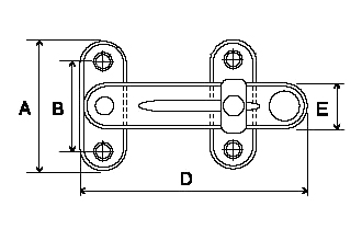 A：80mm、B：65mm、D：100mm、E：20mm