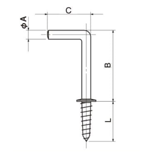 A：φ3.7mm　　B：25mm\nC：14.8mm　　L：15mm
