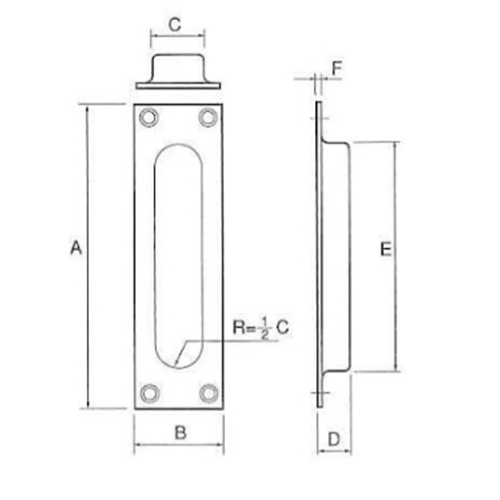 A:150㎜　　　B：40㎜　　　C：26㎜\nD：16㎜　　　E：112㎜　　　F：2.5㎜