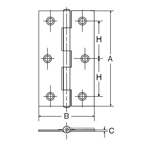 A：76mm　　B：49mm\nC：1.5mm　　H：29mm
