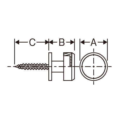 サイズ（mm）\nA：20、B：14、C：4.0×18