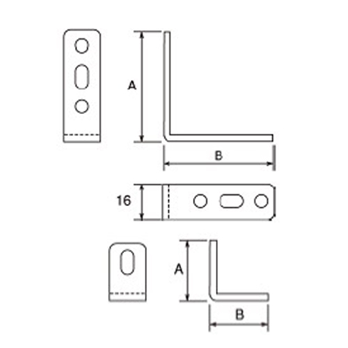 A：25mm、B：25mm