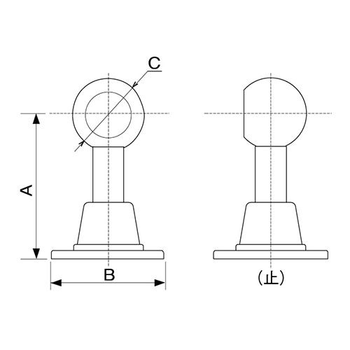 A：106.5mm　　B：65mm　　C：38.2mm