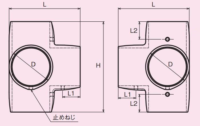 サイズ（mm）\nL：51、L1：12、L2：7、H：60、D：31、止めねじ：M6