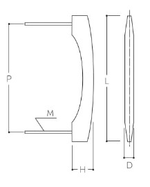 L：100mm、P：78mm、H：22mm、D：10mm、M：M4