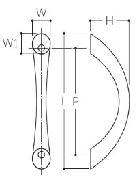 L：113mm、P：96mm、H：28mm、W：10mm、W1：14mm