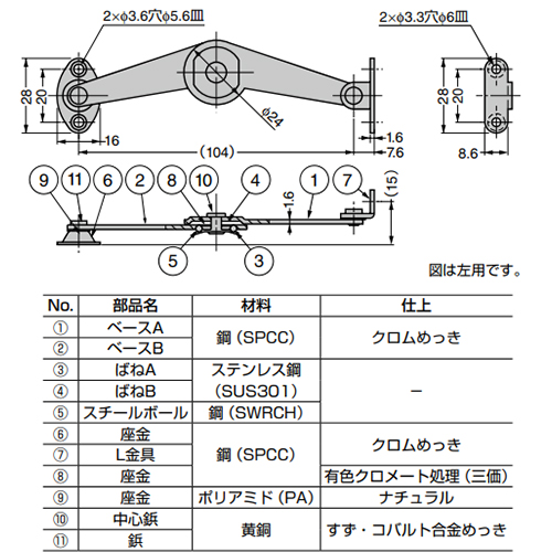 ※図は左用です