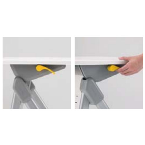 レバーは握りやすく、手を挟みづらい形状です。