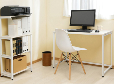 EA954HC-127｜1300x500x1080mm ワークデスク(ﾗｯｸ付/白)のページ -