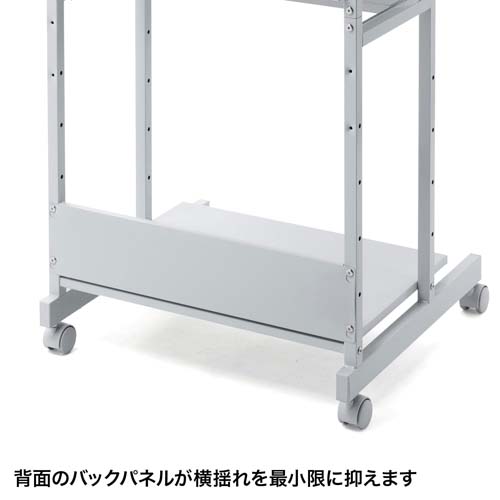 横揺れ防止バックパネル装備