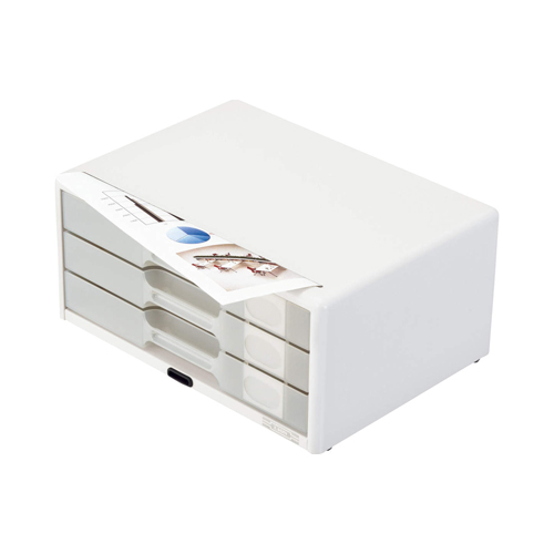 天板にはA4判の書類が投入できるスリット付\n(スリット幅310mm)\n※画像はEA954JB-22です。