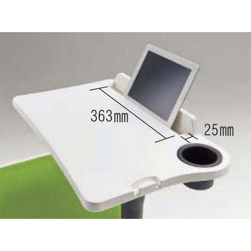 タブレット端末を立てかけて使用でき、天板面を有効に活用できます。\n※本商品のカラーはダークブルーです。