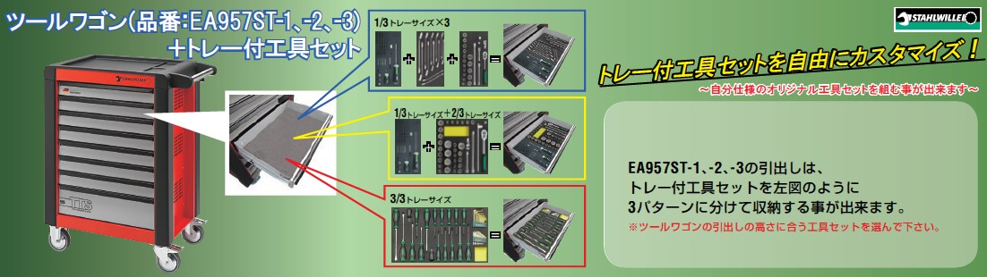 EA957ST-3｜677x443x 597mm/ 5段 ツールワゴン｜株式会社エスコ