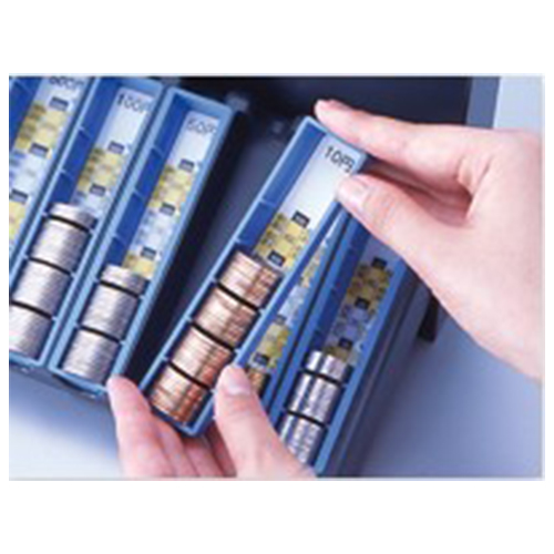 コインボックスは取り外すことができ、また、組み合わせも自由に設定できます。（500円を除く）