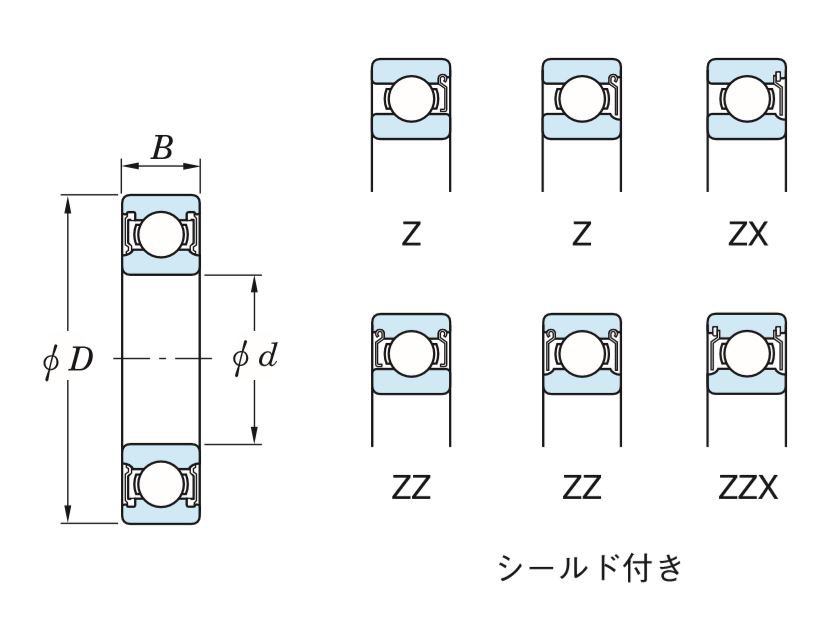 d：10mm D：30mm B：9mm