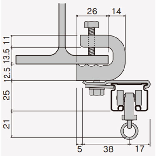 取付寸法図(単位：㎜)
