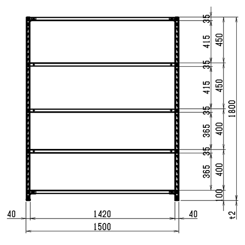 正面図\n単位：㎜