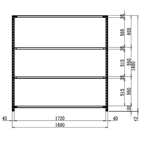 正面図\n単位：㎜