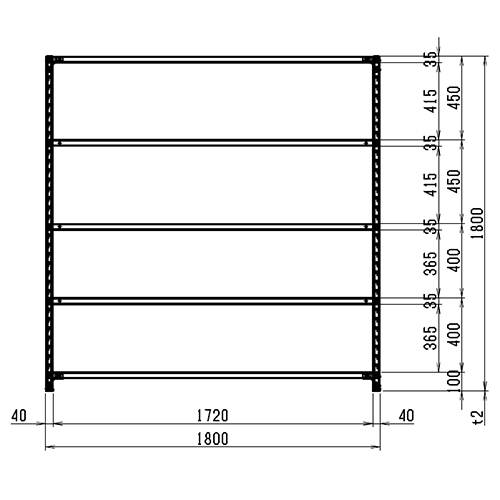 正面図\n単位：㎜