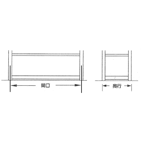 エスコ 1190x450x1500mm/150kg/3段 スチール棚 連結用 EA976DJ-120RB