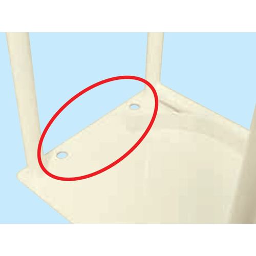 床面固定用穴付（φ14mm×4ヶ所）