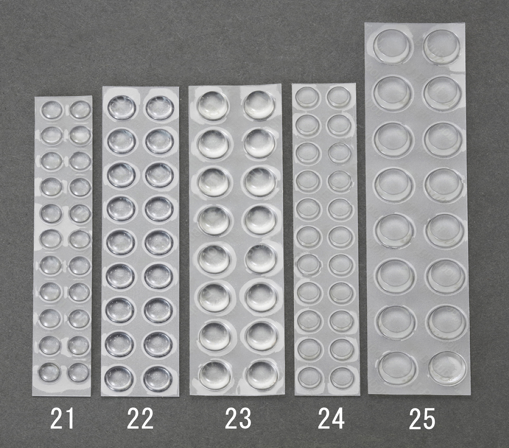 EA979AD-24｜8x 2mm 粘着付ｸｯｼｮﾝｺﾞﾑ(台型/22粒)のページ -