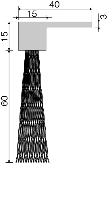 EA979KM-1B｜60mmx1.0m シールブラシ(PP/黒)｜株式会社エスコ