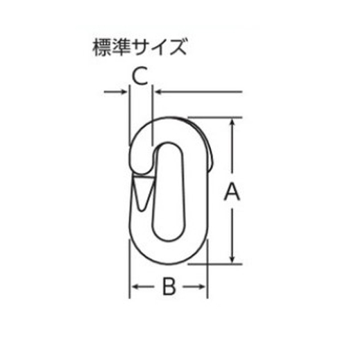 サイズ（mm）\nA：39.5、B：20、C：6