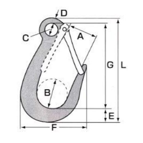 A：73　B：80　C：32　D：14\nE：33　F：164　G：216　L：263\n(単位mm)