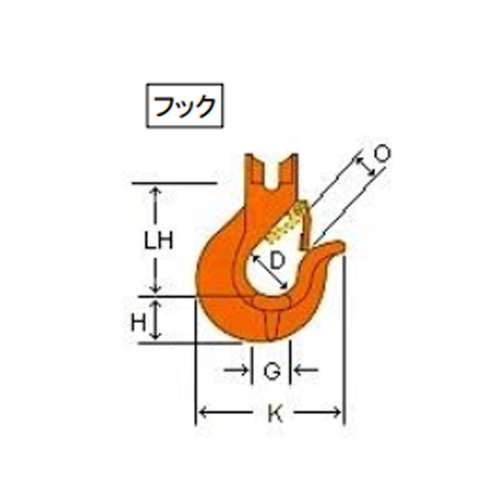 LH：75mm　D：36mm　O：23.5mm\nG：16mm　H：13mm　K：72.5mm